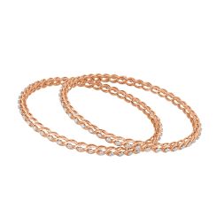 Slender Bangle in 18KT Rose Gold Set of 2