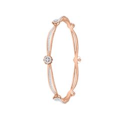 Ornate 18Kt Rose Gold Pair of Bangles