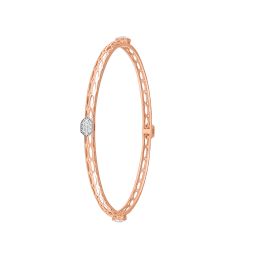 Elegant 14Kt Rose Gold Pair of Bangles