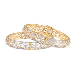 Gleaming Rose Gold Diamond Bangle