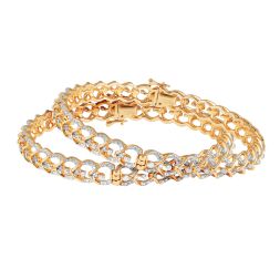 Glitzy Rose Gold Diamond Bangle