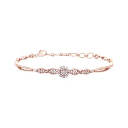 Sparkling Diamond and Rose Gold Bracelet