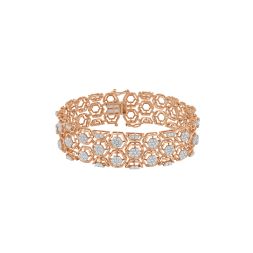 Alluring Diamond and Rose Gold Bracelet