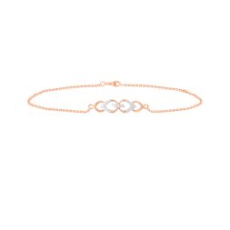 Geometric Design Rose Gold and Diamond Bracelet