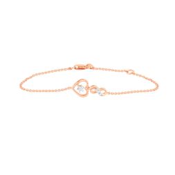 Delicate Rose Gold and Diamond Bracelet