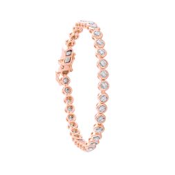 Pretty Rose Gold Diamond Bracelet