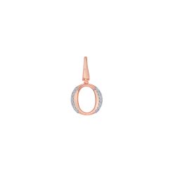 O Alphabet 14KT Rose Gold and Diamond Pendant