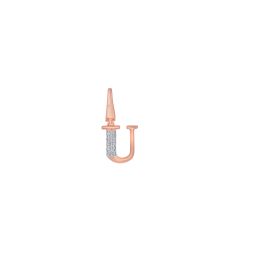 U Alphabet Diamond Pendant in 14KT Rose Gold