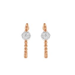 Charming Cluster Design Diamond Earrings