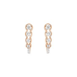 Attractive Diamond Rose Gold Earrings