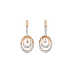 Delightful Rose Gold Diamond Earrings