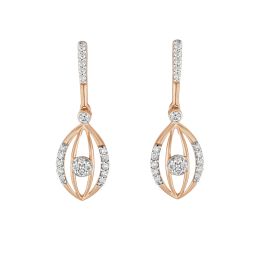 Mesmerizing Yellow Gold Diamond Earrings