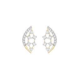 Graceful Yellow Gold Diamond Earrings