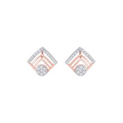 Beaming Rose Gold Diamond Earrings