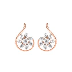 Simply Stunning Diamond Rose Gold Earrings