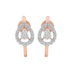 Sophisticated Diamond Rose Gold Earring