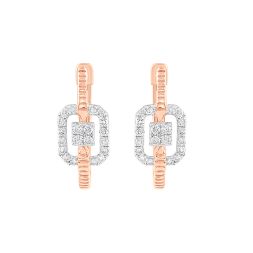 Ethereal Rose Gold And Diamond Earrings