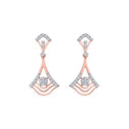 Shimmery Drop Design Diamond Earrings