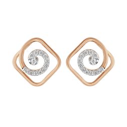 Timeless Rose Gold and Diamond Studs Earring