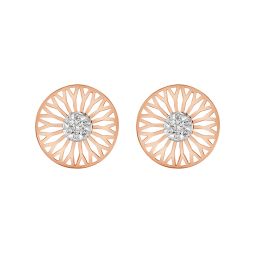 Classy Lattice Pattern Diamond Earrings