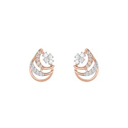 Breathtaking Drop Design Diamond Studs