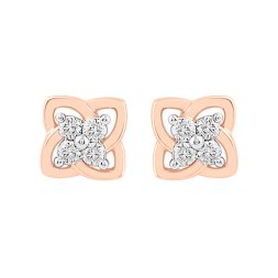 Clover Design Diamond Studs