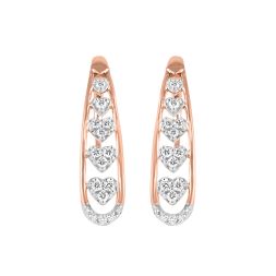 Minimalist Luxury Diamond Rose Gold Earrings