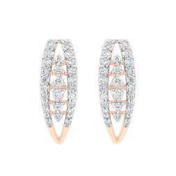 Radiant Rose Gold And Diamond Earrings