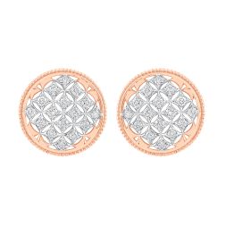 Resplendent Rose Gold And Diamond Earrings