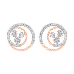 Celestial Rose Gold And Diamond Earrings