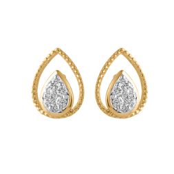 Filigree Drop Design Diamond Studs