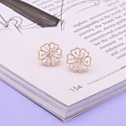 Classy Floral and Diamond Studs