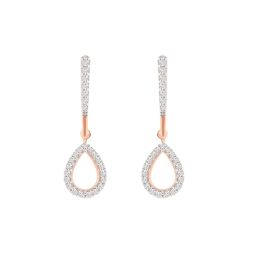 Graceful Drop Design Diamond Earrings 