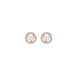 Romantic Diamond and Rose Gold Studs