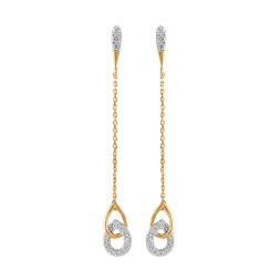 Sparkling Drop Design Diamond Danglers