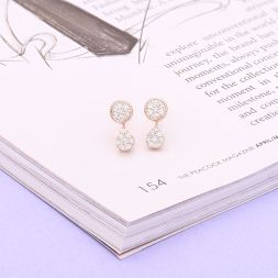 Precious Drop Design Diamond Earrings