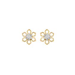 Eyecatching Floral Diamond Studs