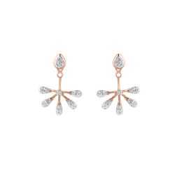 Attractive Floral Diamond Earrings