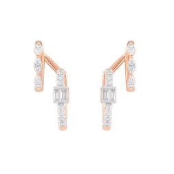 Auroral Rose Gold And Diamond Earrings