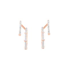 Gorgeous Rose Gold And Diamond Earrings