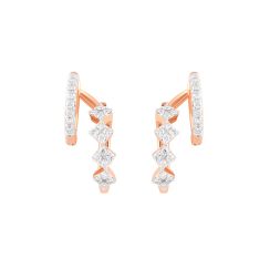 Dazzeled Rose Gold And Diamond Earrings