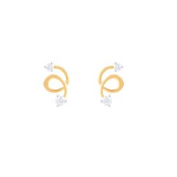 Exquisite Swirl Design Diamond Earrings