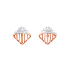 Dazzling Rose Gold and Diamond Studs