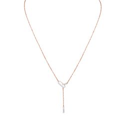 Minimalist Paperclip Design Diamond Necklace