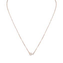 Delicate Rose Gold and Diamond Necklace