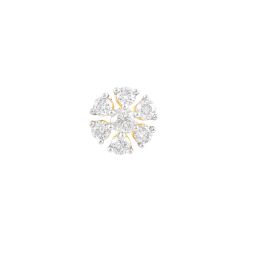 Entrancing Yellow Gold Diamond Screw Nose Pin