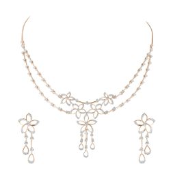 Statement Diamond Astra Necklace and Earrings Set