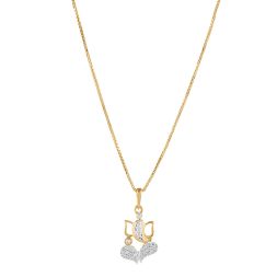 Ganesha Diamond and Yellow Gold Pendant