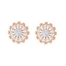 Round Cluster Diamond Earrings