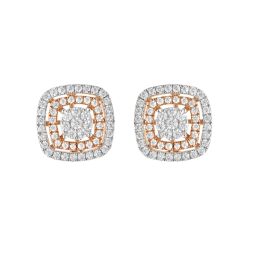 Alluring Halo Design Diamond Earrings